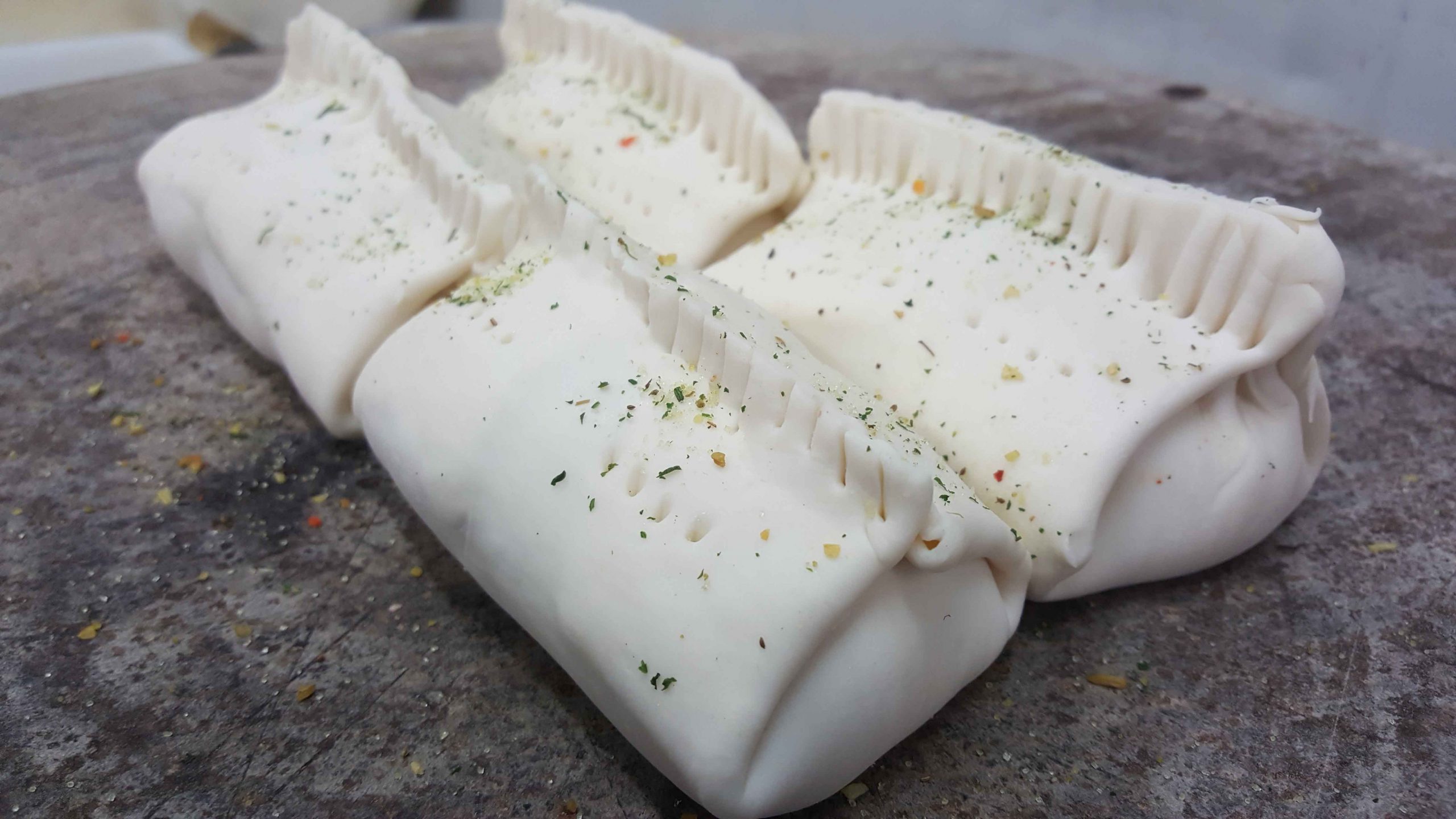 Chicken asparagus feta parcels