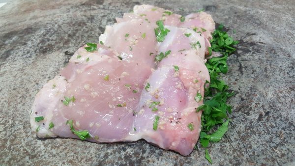 Garlic chicken steaks