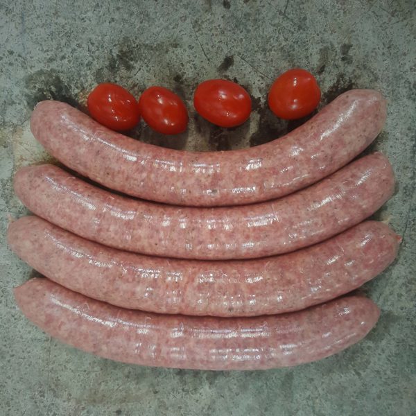 Herb garlic beef sausages