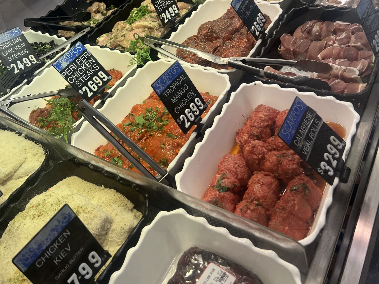 Fresh ready-to-cook products prepared at Scarfo's